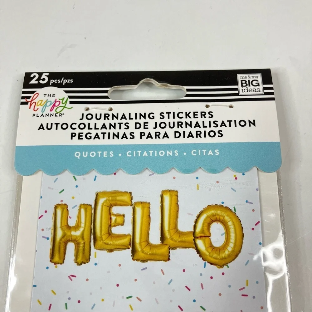3/$30 The Happy Planner Journaling Stickers- QUOTES- 25pcs- Colorful/Positivity